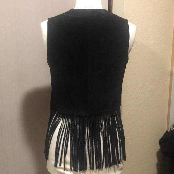 Sold! 🎈bebe | boho festival Suede leather Fringe Vest - Picture 3 of 8